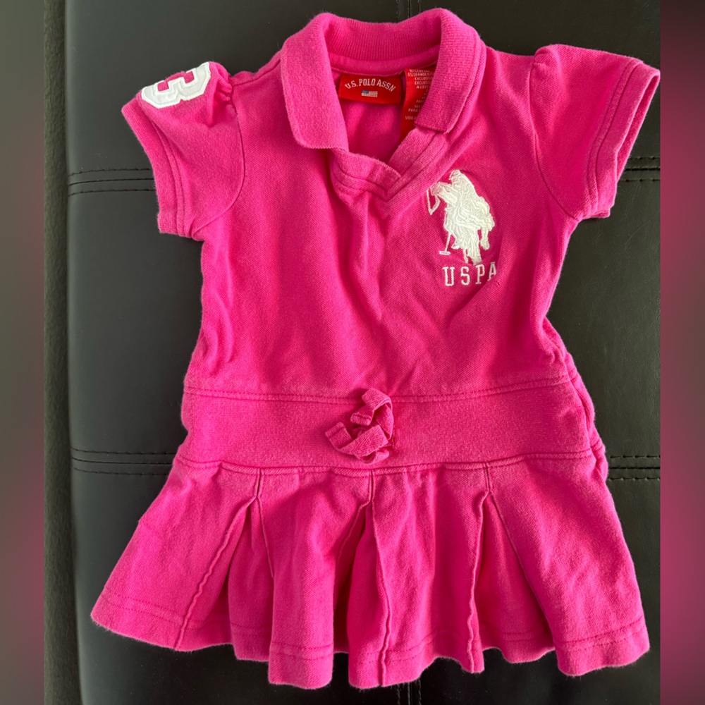 POLO RALPH LAUREN Pleated Mesh Polo Dress
